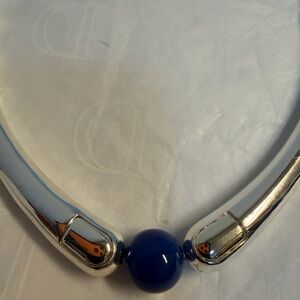 Silver and Blue Women's Necklace